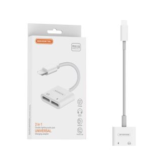 Cable 2 en 1 Somostel BZ05: Adaptador + cargador - Lightning a Lightning